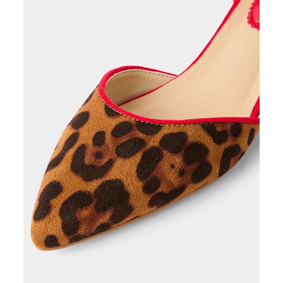 Joe Browns Spitze Zehenpartie Leopardenmuster Flache Schuhe  
