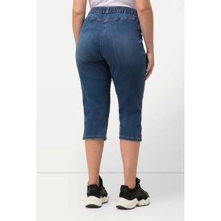 Ulla Popken  Corsaire en jean stretch Sienna, jambe étroite et taille élastique 