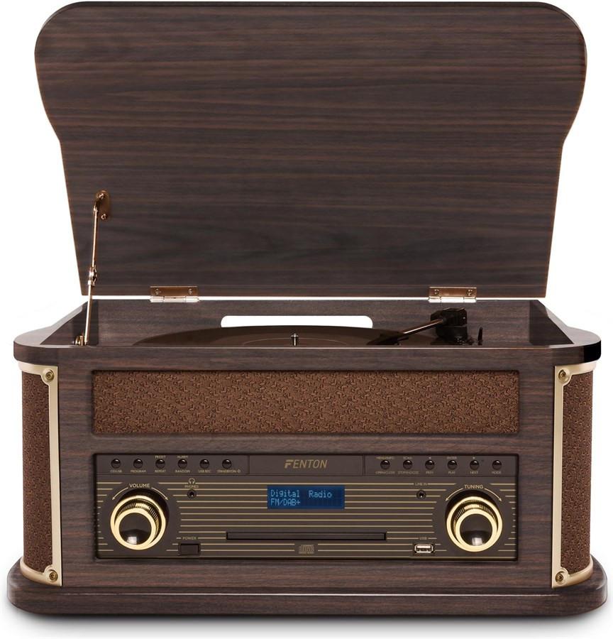 Fenton  MemphisDW Plattenspieler Vintage, DAB+, Holzoptik 