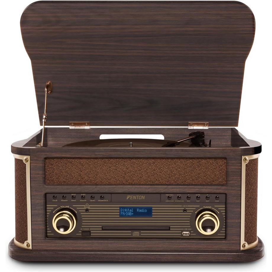 Fenton  MemphisDW Plattenspieler Vintage, DAB+, Holzoptik 