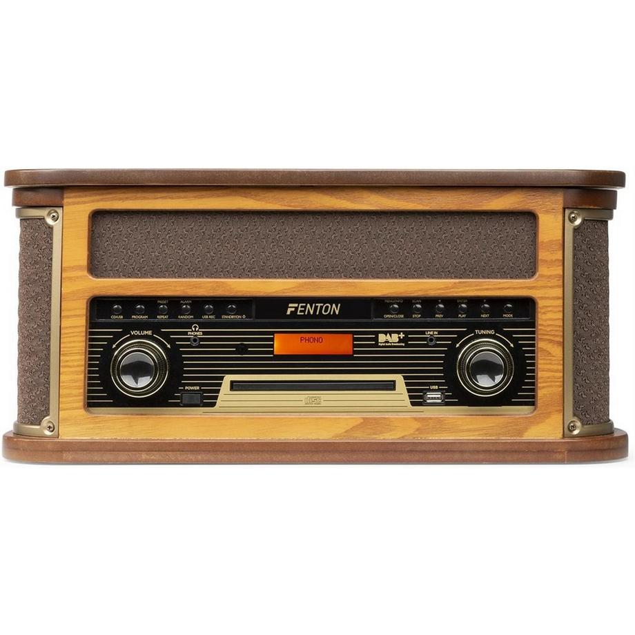 Fenton  MemphisDW Plattenspieler Vintage, DAB+, Holzoptik 
