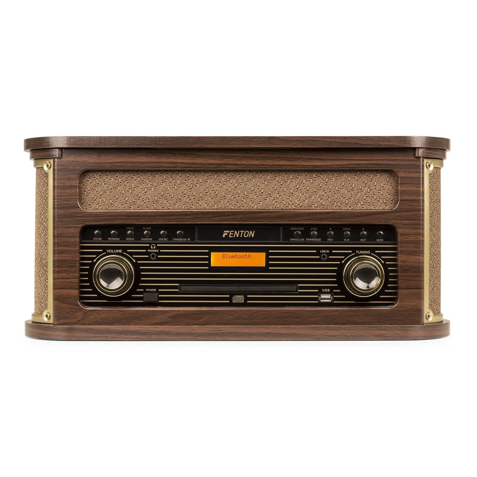 Fenton  MemphisDW Plattenspieler Vintage, DAB+, Holzoptik 