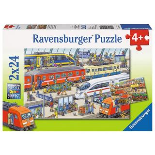 Ravensburger  Puzzle Trubel am Bahnhof (2x24) 