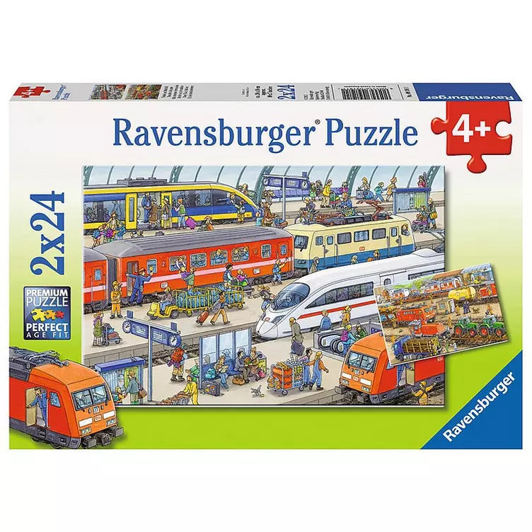 Ravensburger Puzzle Trubel am Bahnhof (2x24)online kaufen MANOR