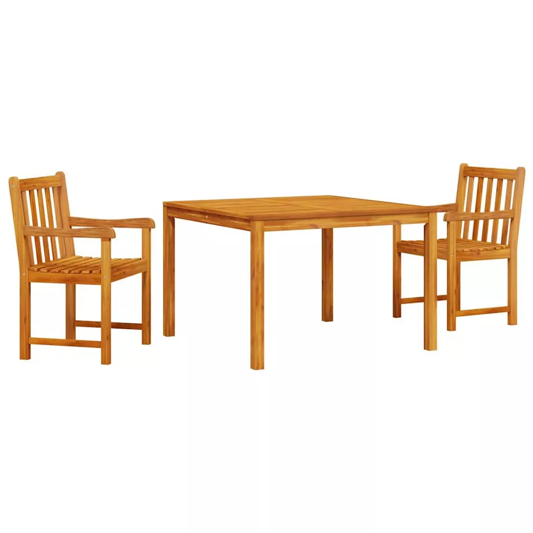 vidaXL Ensemble de salle à manger pour jardin 3 pc Marron