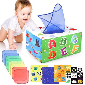 Tissue Box Baby Contrast Toy mit weichen Seidentüchern