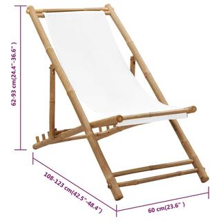 VidaXL Strandstuhl Bamboo  