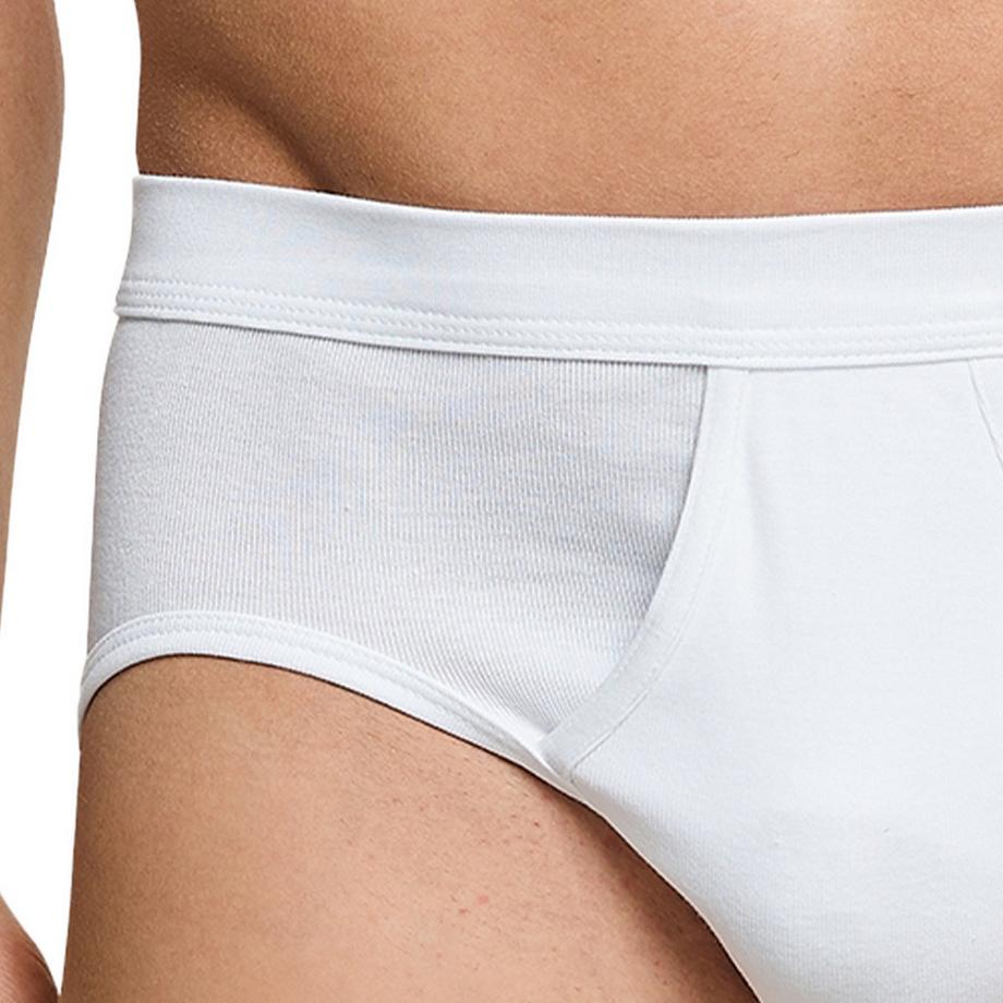 Schiesser Cotton Essentials slip sport in costina fine confezione da 6  