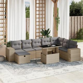 VidaXL set divano da giardino Polirattan  