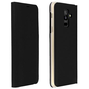 Flip Book Cover Galaxy A6 Plus Schwarz