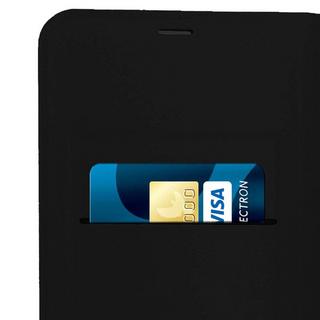 Avizar  Flip Book Cover Galaxy A6 Plus Schwarz 