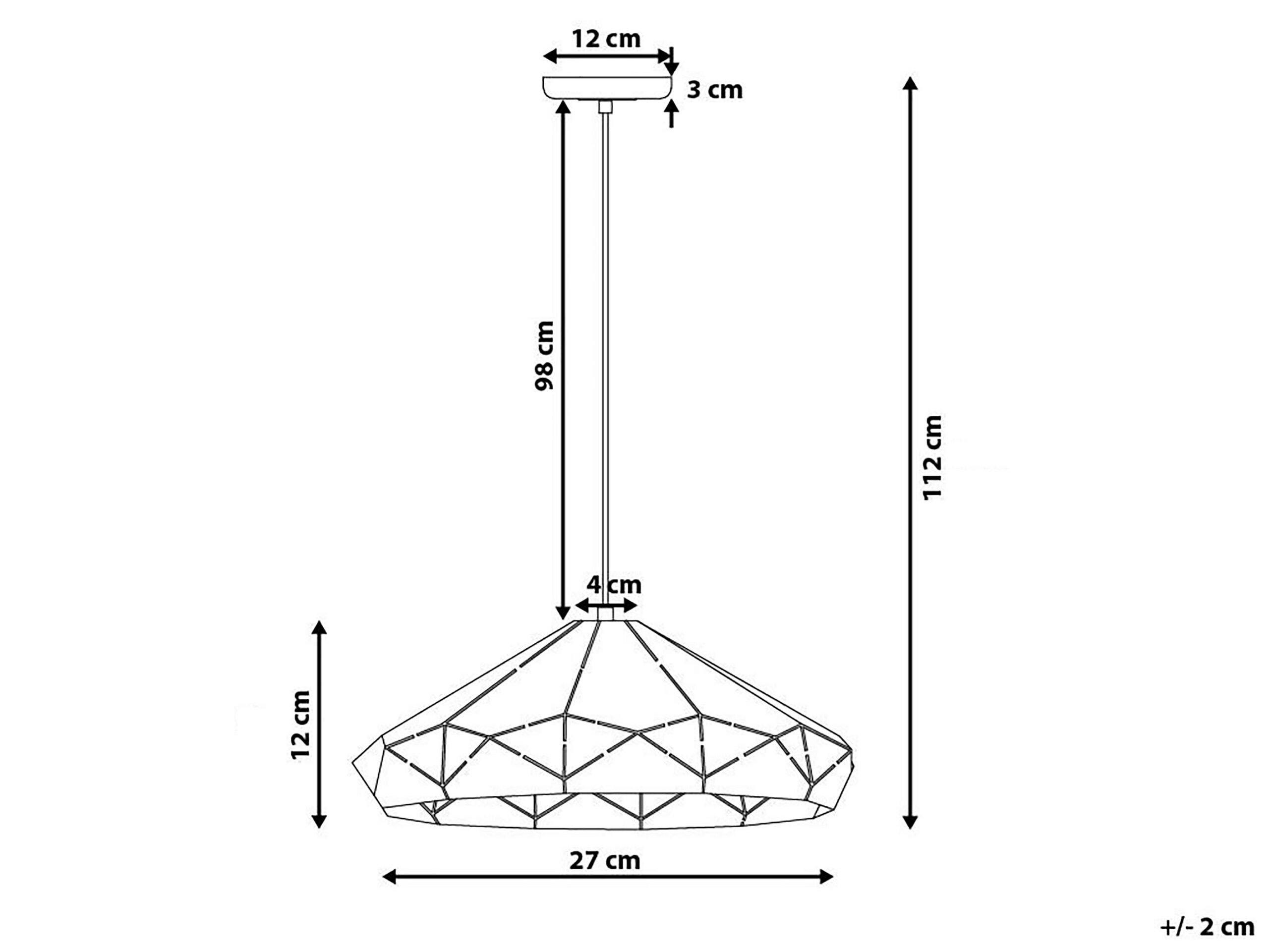 Beliani Lampe suspension en Métal Moderne NEVOLA  