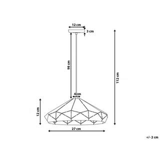Beliani Lampe suspension en Métal Moderne NEVOLA  