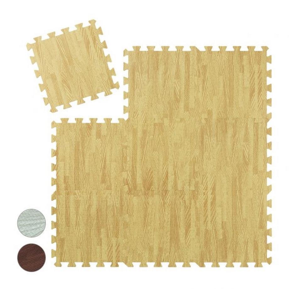 B2X  Tapis de protection de sol aspect bois Lot de 9 