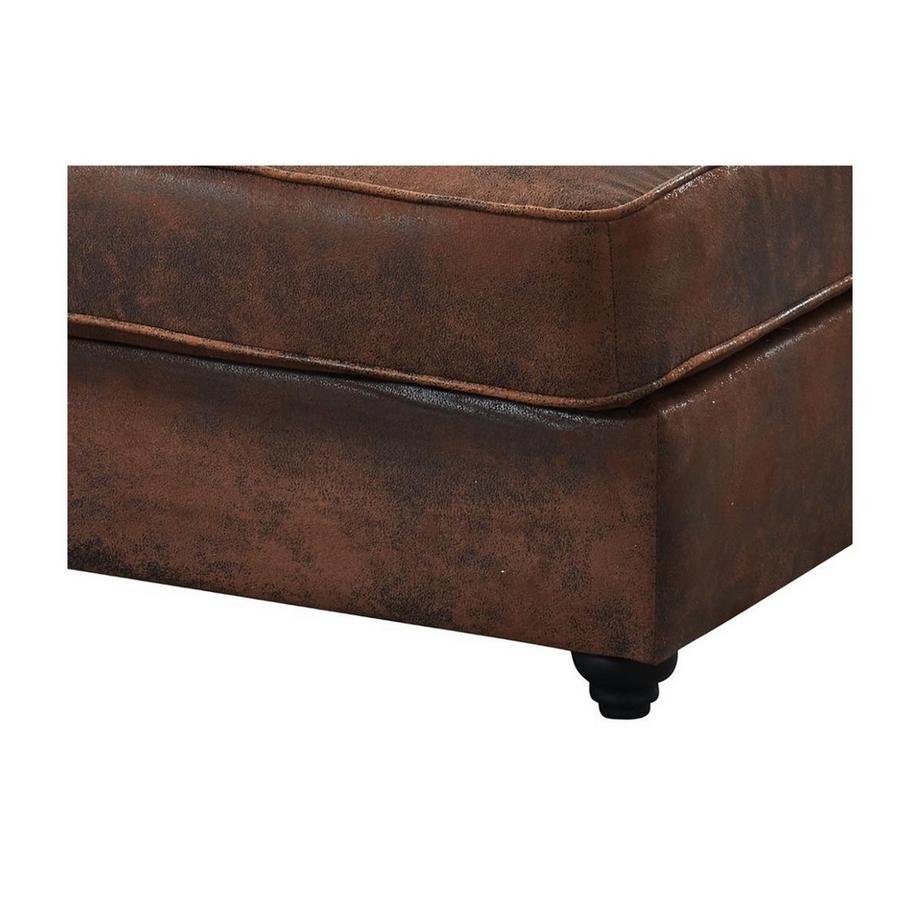 Vente-unique Penisola sinistra chesterfield in Microfibra aspetto Pelle invecchiata SHIREL  