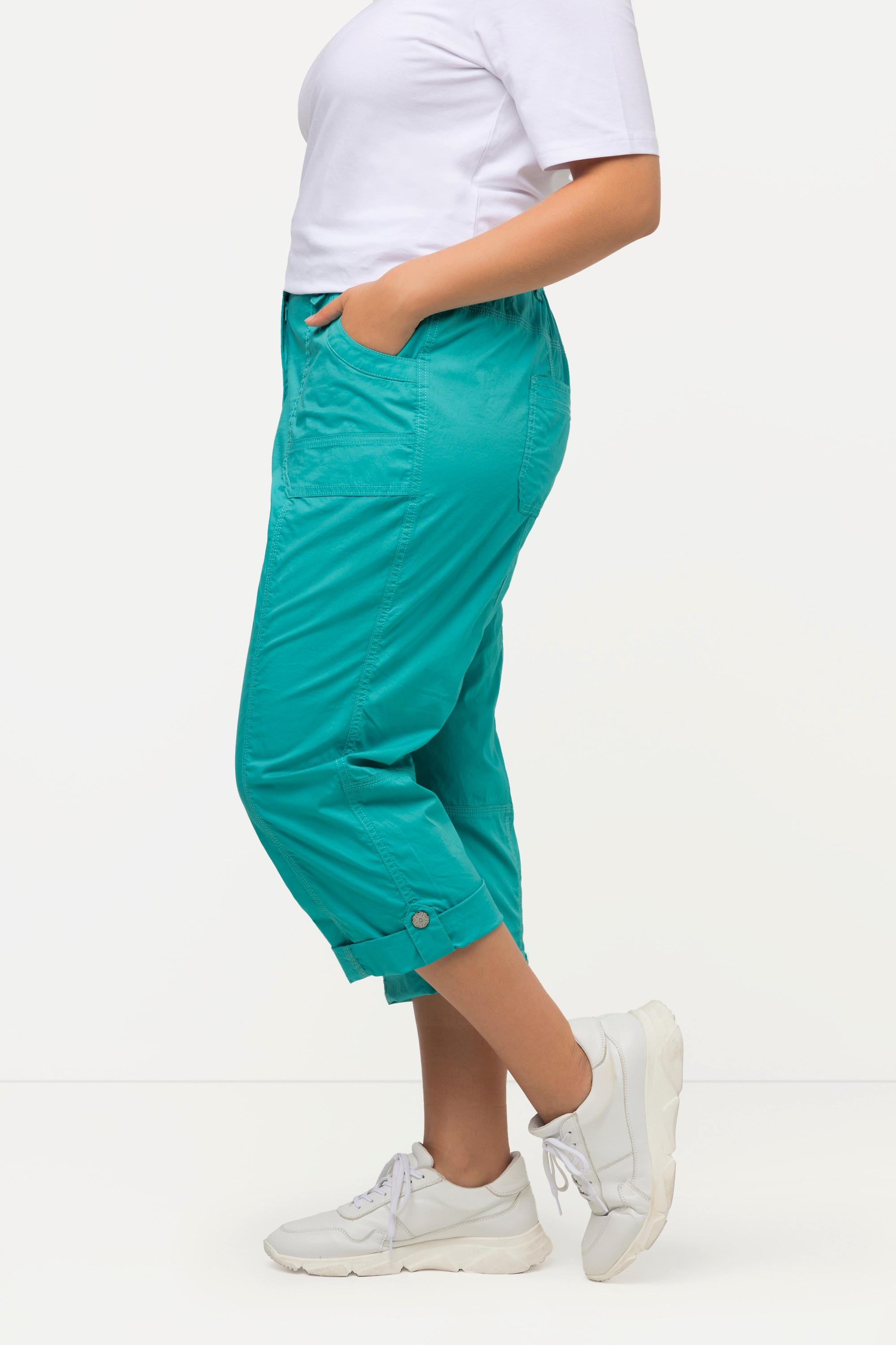 Ulla Popken  Pantalon cargo 7/8 avec attaches, taille confortable 