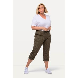 Ulla Popken 7/8 Cargohose Krempelriegel Komfortbund  