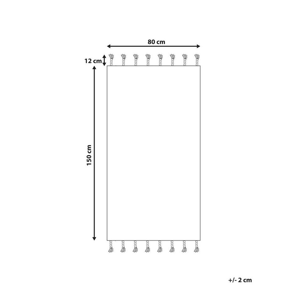 Beliani Teppich aus Kunststoff Boho BADEMLI  