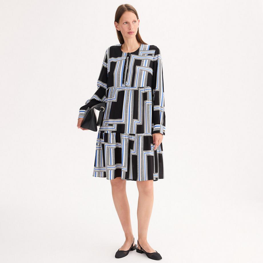 La Redoute Collections Ausgestelltes Kleid mit Grafikprint  