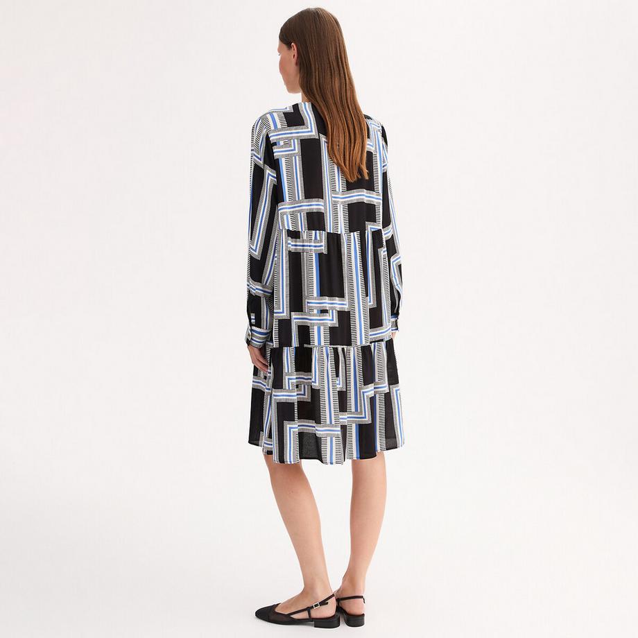 La Redoute Collections Ausgestelltes Kleid mit Grafikprint  