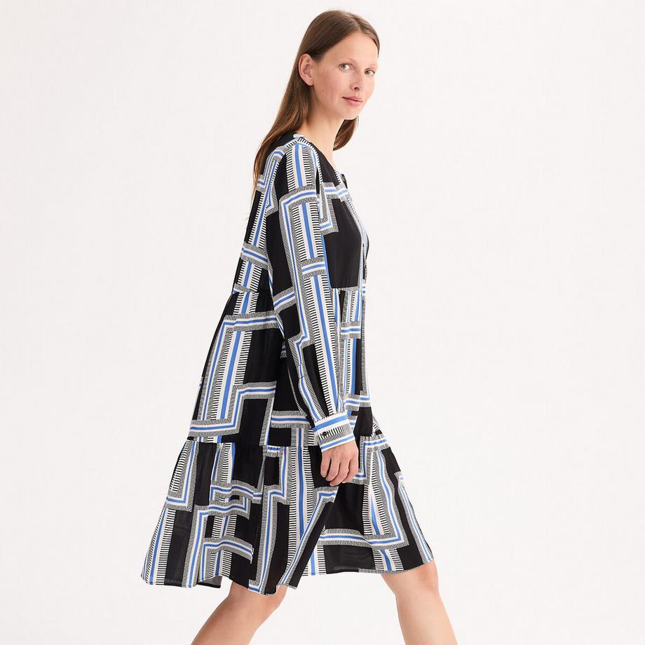 La Redoute Collections Ausgestelltes Kleid mit Grafikprint  