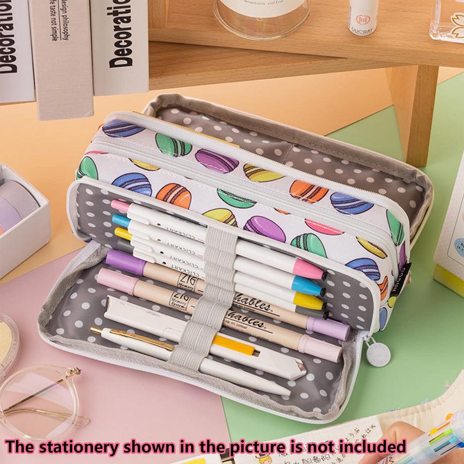 Only-bags.store Federmäppchen mit 3 Fächern Großes Fassungsvermögen Federmäppchen Federmäppchen für Schule & Büro  