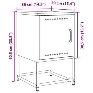 VidaXL Armoire de chevet acier  