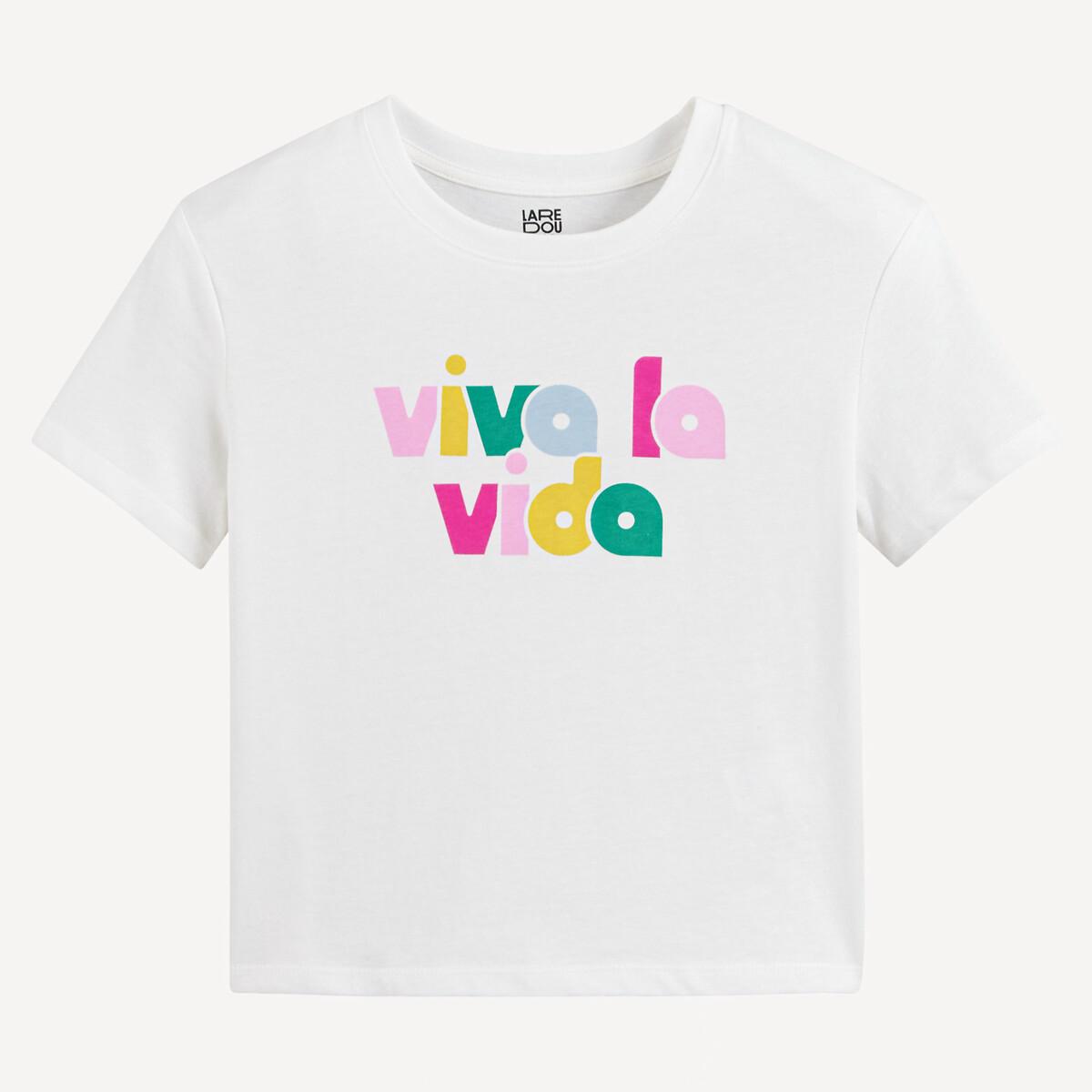 La Redoute Collections  T-Shirt mit kurzen Ärmeln und Schriftzug 