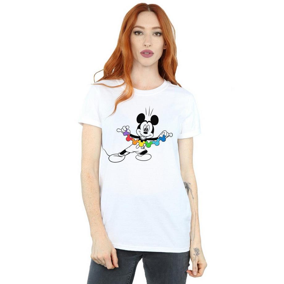 Disney Mickey Mouse Ghirlanda Arcobaleno T-Shirt  
