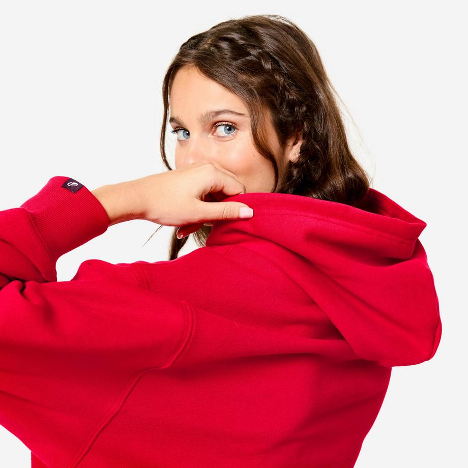 DOMYOS  Felpa con cappuccio donna oversize 