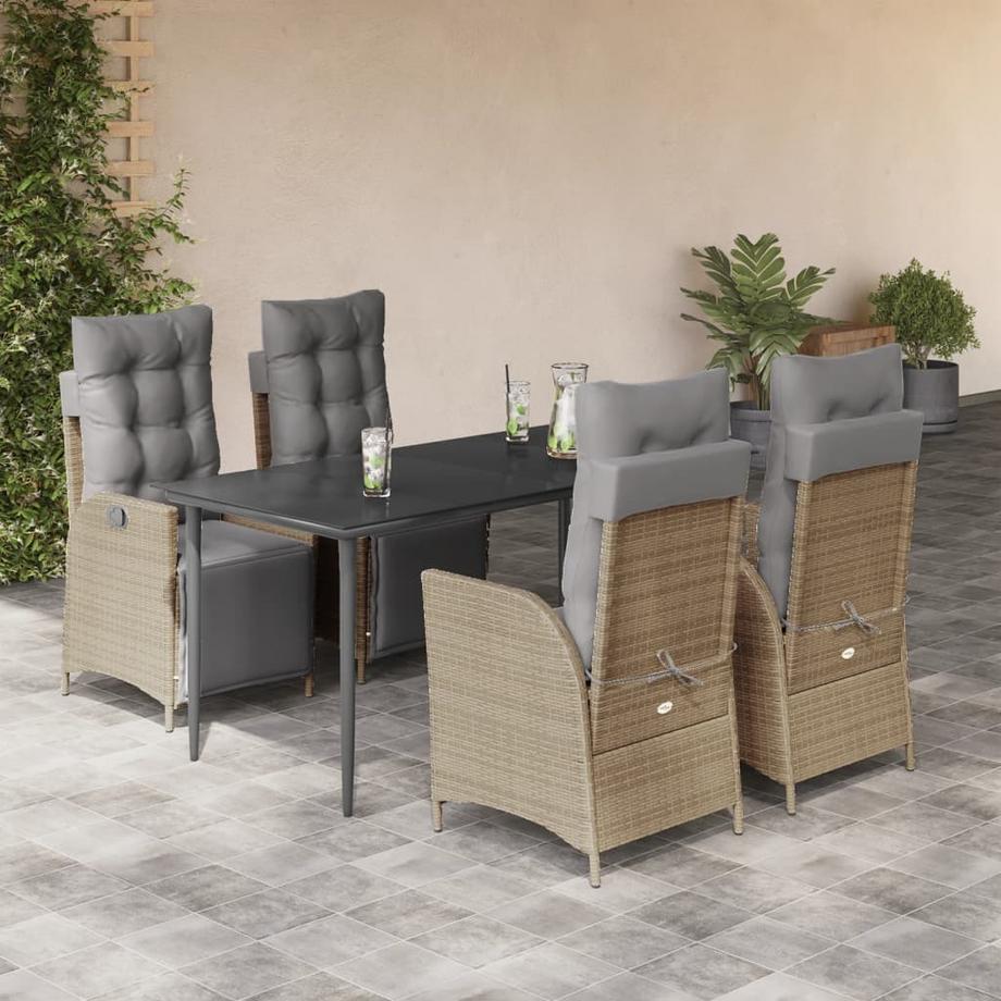 VidaXL set da pranzo da giardino Polirattan  