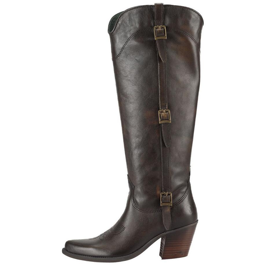 Felmini Bottes hautes western avec sangles à boucles  