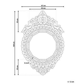 Beliani Wandspiegel aus MDF-Platte Glamourös CRAON  