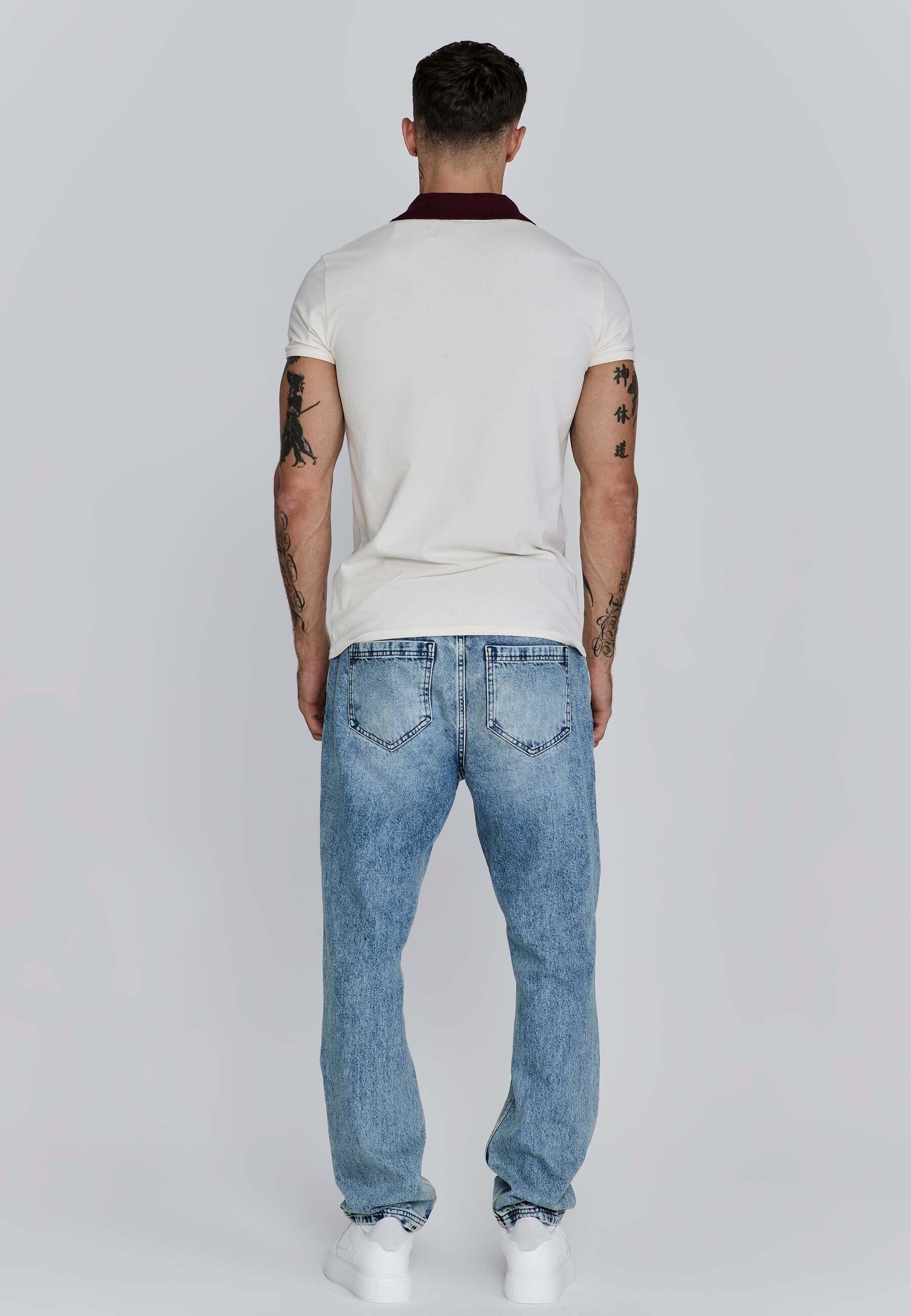 Sik Silk Polo T-Shirt V-Ausschnitt  