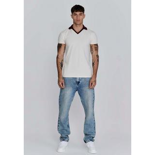 Sik Silk Polo T-Shirt V-Ausschnitt  