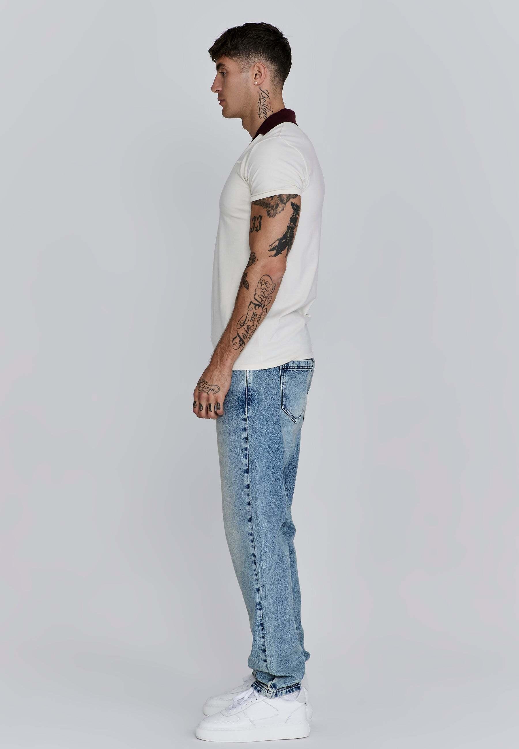 Sik Silk Polo T-Shirt V-Ausschnitt  