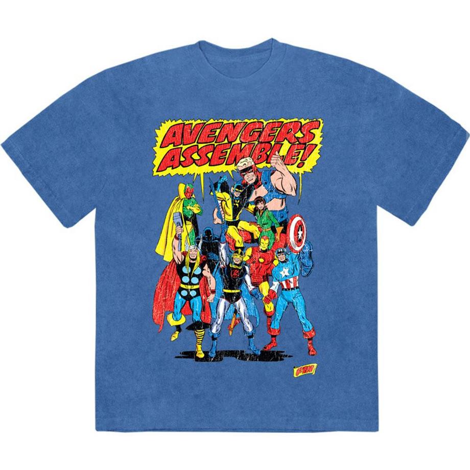 Avengers Assemble T-Shirt, Steinwaschen