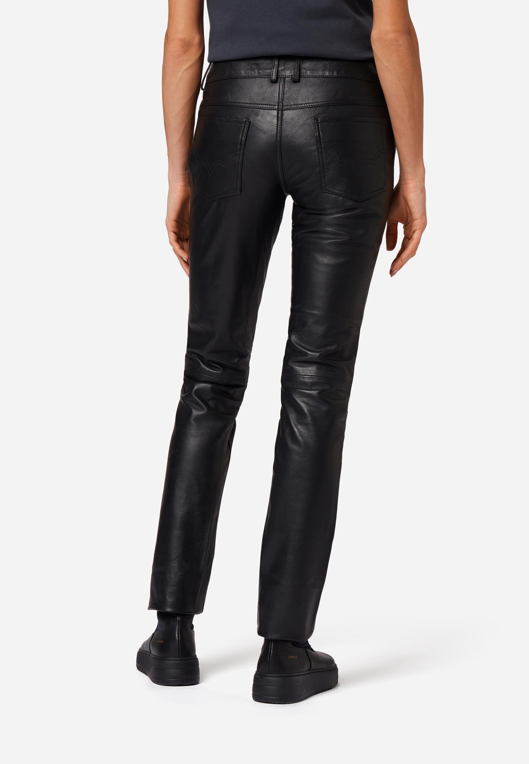 RICANO  Pantalon en cuir  Triston-B, style classique à 5 poches 