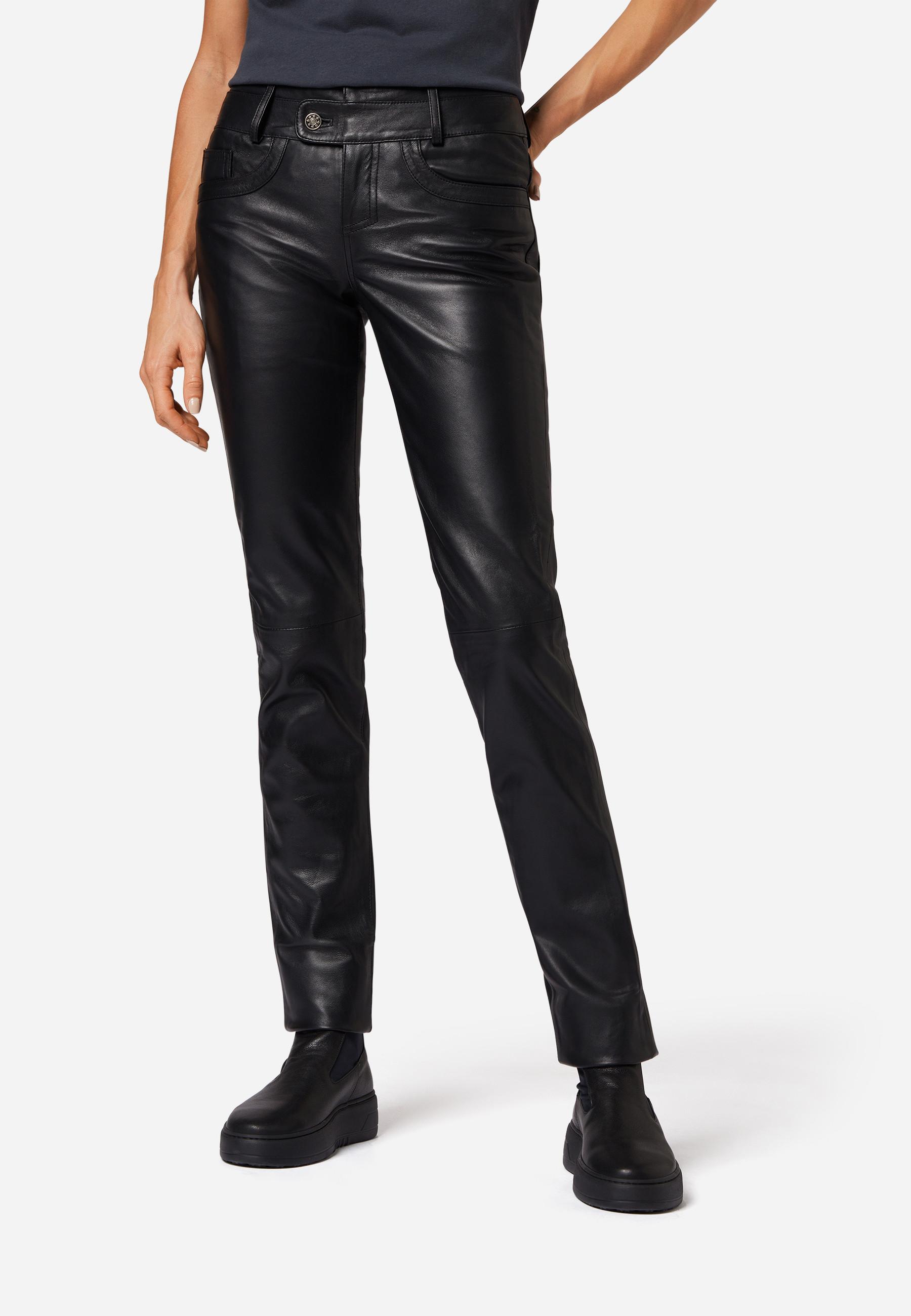 RICANO  Pantalon en cuir  Triston-B, style classique à 5 poches 