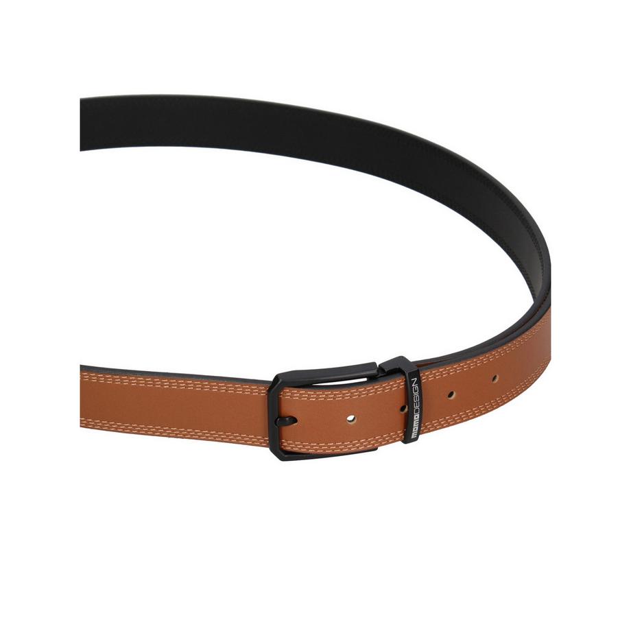 Momo Design Ceinture en cuir avec surpiqûres contrastantes  