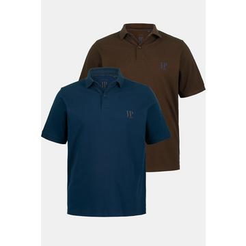 Poloshirts, Basic, 2er-Pack, Piqué, gekämmte Baumwolle