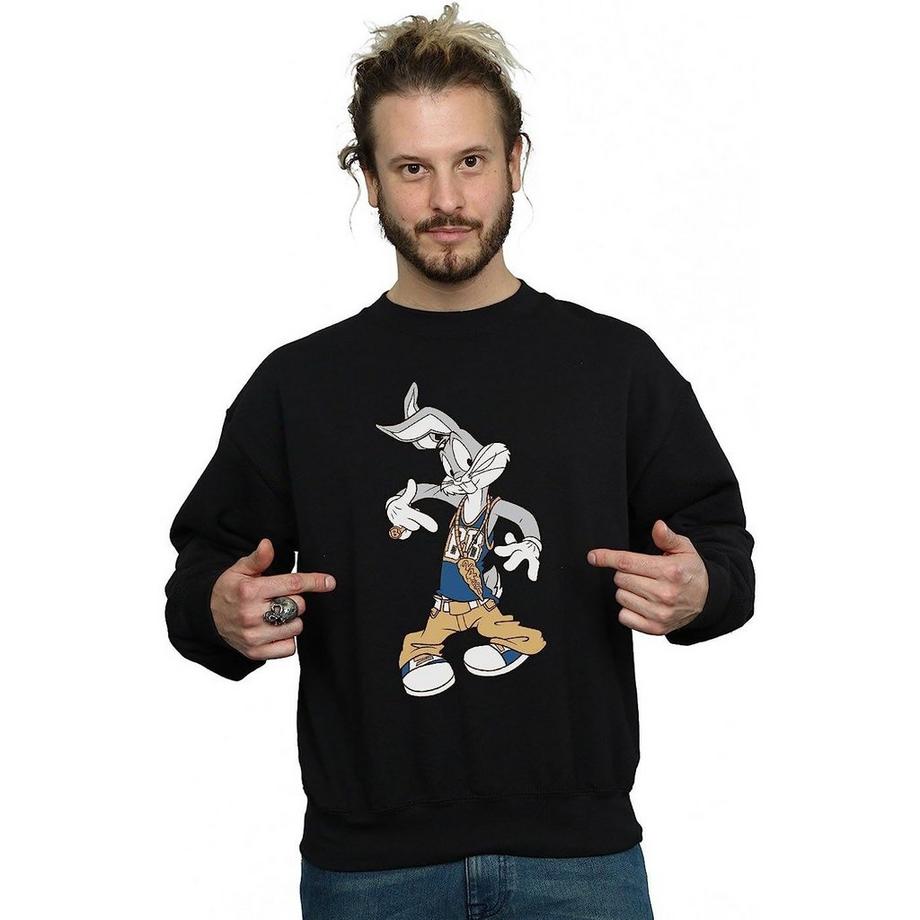 LOONEY TUNES Bugs Bunny Rapper Grafik Sweatshirt  