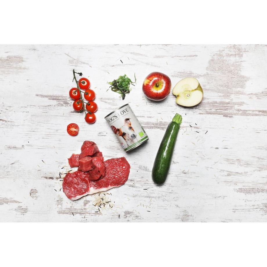 Dog's Love  Bio Rind, Reis, Apfel & Zucchini 400g 