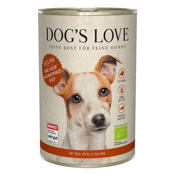 Dog's Love  Manzo, riso, mela e zucchine bio - Multipack 