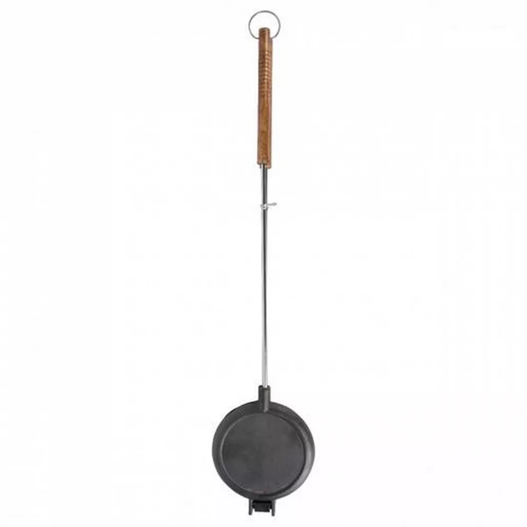 Esschert Design – Waffeleisen Gusseisen für Grill oder Feuer, Schwarz