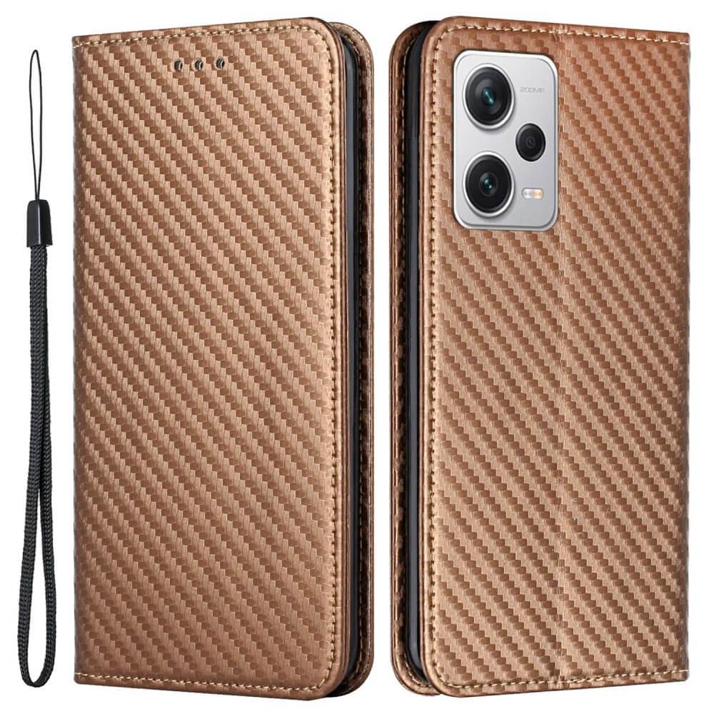 Cover-Discount  Xiaomi Poco X5 Pro - Carbon Look Flip Case Hülle 