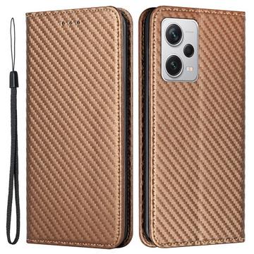 Xiaomi Poco X5 Pro - Carbon Look Flip Case Cover