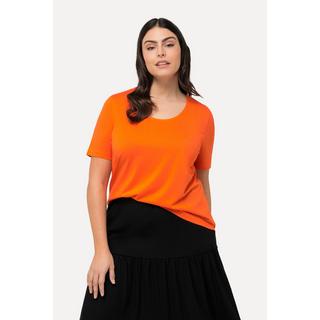 Ulla Popken  T-Shirt, Modalmix, Classic, Rundhals, Halbarm 