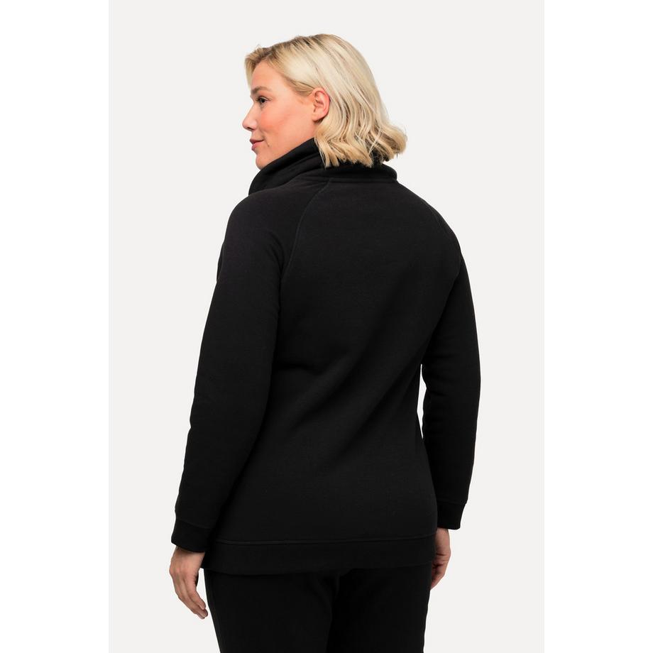 Ulla Popken Sweatshirt Weiter Stehkragen Taschen Raglan Langarm  