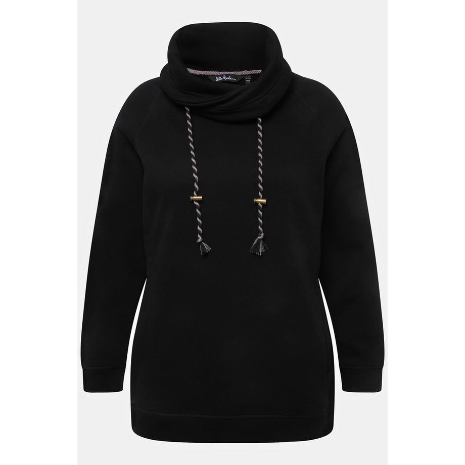 Ulla Popken Sweatshirt Weiter Stehkragen Taschen Raglan Langarm  